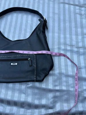 Guess Black Hobo Shoulder Bag – Front Zip Pocket, Silver Hardware thumbnail 4