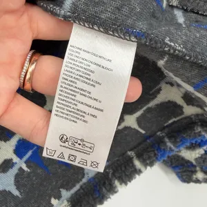 BDG Abstract Blue Grey Star Print Sherpa Fleece 1/4 Zip Pullover Boxy Size L/XL‎ thumbnail 7