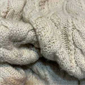 American Eagle VTG Icelandic Wool Cable Knit Chunky Sweater Fisherman Preppy thumbnail 9