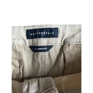 Aeropostale Women's Mid Rise Bermuda Khaki Shorts w/ 9 in. Seam thumbnail 4
