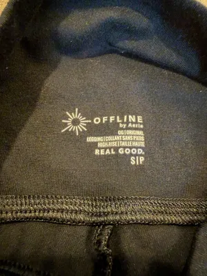 aerie Black High-Rise 'Offline' Leggings thumbnail 2