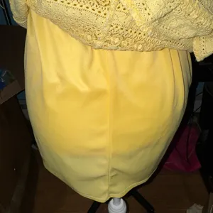 Live to be spoiled Ruffled crochet off the shoulder dress thumbnail 9
