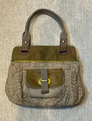 Fossil Bag Shoulder Olive Green Quilted thumbnail 1