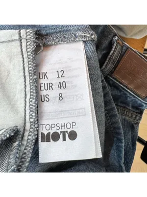 Topshop Moto Denim Blue Dress With Zipper Size 8 thumbnail 4