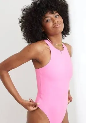 Aerie Bodysuit Smoothez Pink thumbnail 1