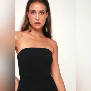 Lulu’s Jazzie Black Strapless Bodycon Dress NWT Size Small LBD thumbnail 12
