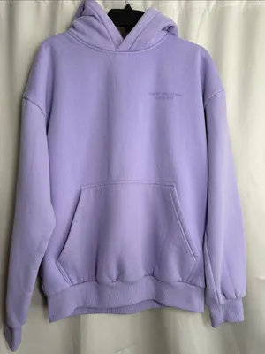 Comfrt Cozy Pastel Lavender Hoodie Heavy Cotton Oversize Sweatshirt Medium thumbnail 1