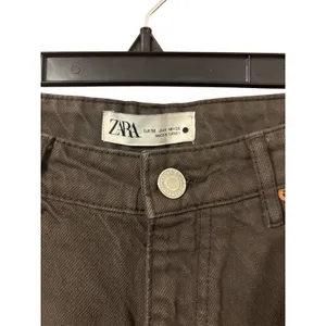 Zara High Rise Straight Leg Jeans Size 4 Brown Taupe Signature Denim thumbnail 4