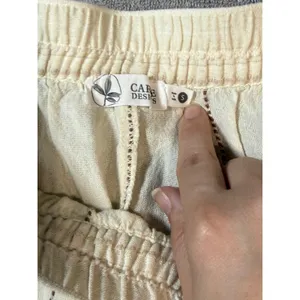 NEW Carve Designs Size Small Cream‎ Brown Striped 100% Organic Cotton Shorts 3" thumbnail 2