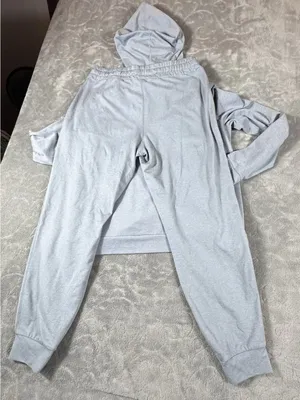 Vuori Halo Performance Hoodie and Jogger Set Women XS Blue Gray Yoga Lounge thumbnail 11