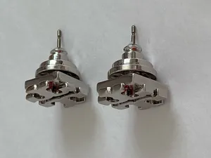 Tory Burch Silver Logo Stud Earrings Never Worn thumbnail 6