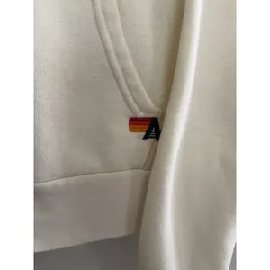 Aviator Nation‎ 5 Stripe Zip Hoodie Vintage White/White Neon Size XS thumbnail 7