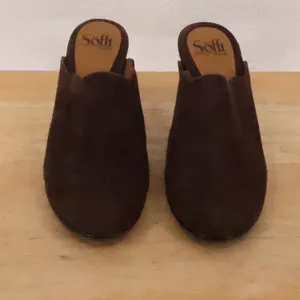 Sofft Suede Kitten Heel Mules Clogs Womens Size 7M‎ Brown Comfort Capsule Office thumbnail 9