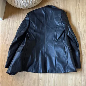 Primark Black Faux Leather Jacket thumbnail 4