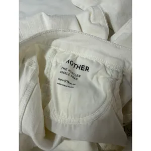 MOTHER The Hustler Ankle Fray Jeans High Rise Flare White Size 29 thumbnail 5