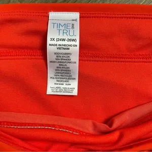 Time and Tru Orange Mid Rise High Cut Bikini Bottoms Plus Size 3X NWT thumbnail 8