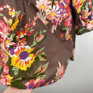 Soft Surroundings Floral Tunic Top Size S/M Long Sleeve Boho‎ Artsy Cottage Fall thumbnail 3