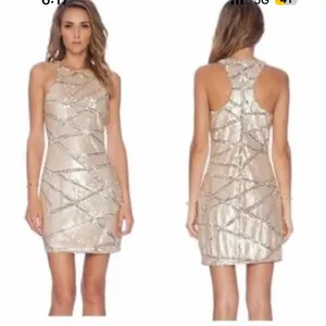 Parker Revolve gold‎ sequin bodycon mini dress party holiday new year XS wedding thumbnail 2