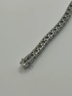 Real Silver 5mm Tennis Bracelet Moissanite VVS1 D Mens Iced 8 Inch High Quality thumbnail 6