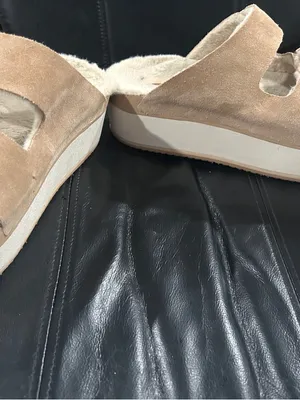 Reef Women's Plush Suede Double-Strap Slide Sandals - Beige thumbnail 7