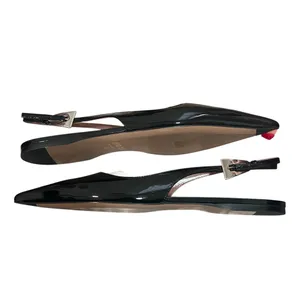 NEW NIB Paris Texas Jessica Western Slingback Flat 10 In Black Patent Leather thumbnail 8