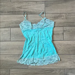 Xhilaration Blue Fitted Lace Camisole thumbnail 10
