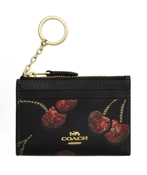 coach Mini Skinny Id Case With Cherry Print cdf83 thumbnail 1