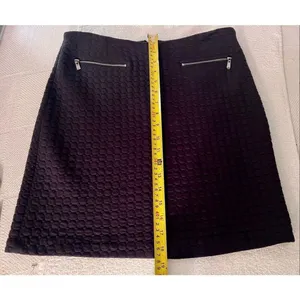 Laundry By Shelli Segal Women’s Black Quilted Zipper Pocket Skirt Size 10 thumbnail 7