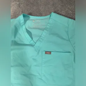 Figs mint blue/green scrub top XS thumbnail 2