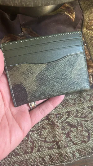 Coach Authentic  leather large slim card case with ID window. thumbnail 2