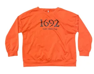 '1692 They Missed One' Witch Graphic Sweatshirt in Orange, Size L​ thumbnail 1