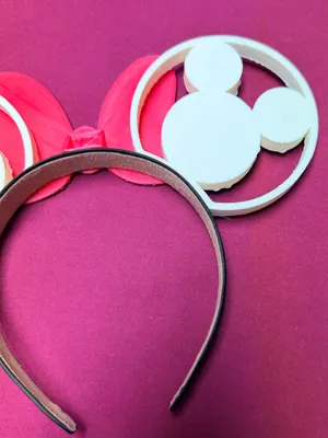 Disney's Crystal Red Bow with Iridescent Minnie Mouse Ears Headband thumbnail 6