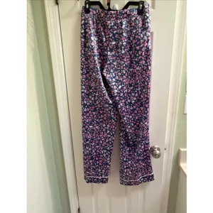 Munki Munki Women's Pajamas Sz S Satin Floral Wine Mimosa Champagne Sleep Set PJ thumbnail 8