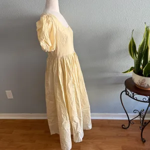 Moon River Puff Sleeve Midi Dress Size Large thumbnail 5