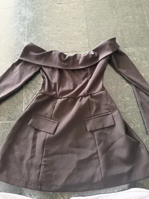 Off Shoulder Long Sleeve Black Dress Size XS thumbnail 3