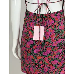 Hello Molly Floral Mini Dress Open Back Puff Short Sleeve Party Summer NWT 4 thumbnail 9