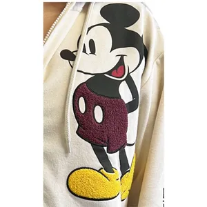 Disney Mickey Mouse Ivory Zip Up Hooded Jacket Womens‎ Size XXL thumbnail 2