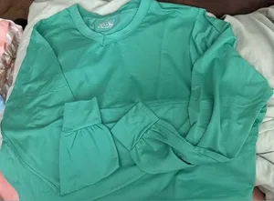 Sexy Basics Mint Green Crewneck Sweatshirt thumbnail 1