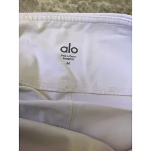 Alo Yoga Moto Mesh Panel Leggings White Womens Medium W5434R thumbnail 9