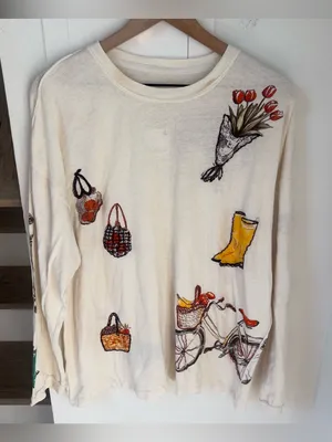 Free People We The Free Market Day Long Sleeve Top in White thumbnail 3