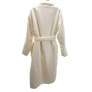 Minky Couture Satin Cream Robe S Faux Fur Plush Luxury Bathrobe Loungewear Cozy thumbnail 4