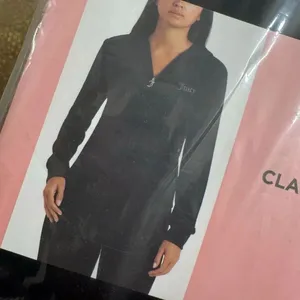 Juicy Couture Black Rhinestone Logo Zip Up Hoodie Jacket Large NWT thumbnail 3