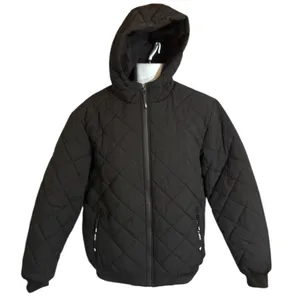 Mens Puffer Coat Jacket Size XLarge Fits Like Large Hooded Full Zip Lined Winter thumbnail 1