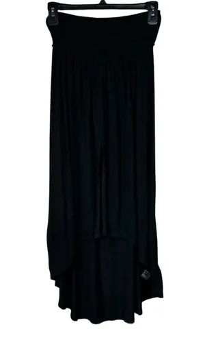 Free People Beach X-Small Hi-Low Maxi Skirt Smocked Waist Front Slit Stretch thumbnail 1