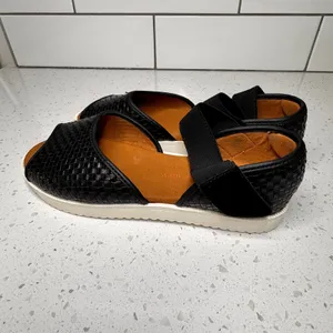Bernie Mev Havana Quarter Strap Black Woven Platform Sandals Open‎ Toe 42 or 11 thumbnail 4