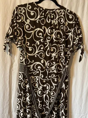 Merona Brown & White Swirl Print Dress – XXL thumbnail 2