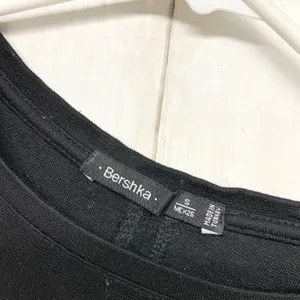 Bershka Dress Women Size Small Crewneck‎ Long Sleeve Midi Black Evening Business thumbnail 3