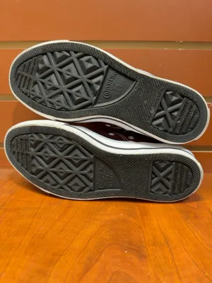 Converse All Star Burgundy Plaid Low Top Sneakers Women’s 6 thumbnail 7