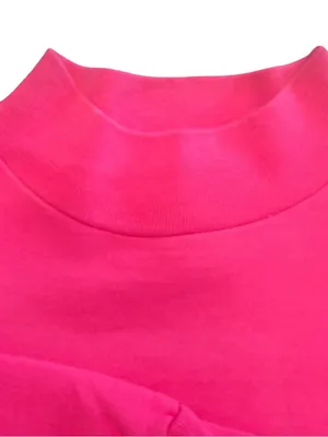 Vintage 90s Gitano Mock Neck Sweatshirt Pink World Athlete Globe Graphic OS thumbnail 5