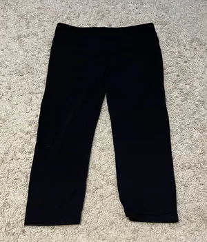 Lululemon Black Cropped Leggings Size 10 thumbnail 1